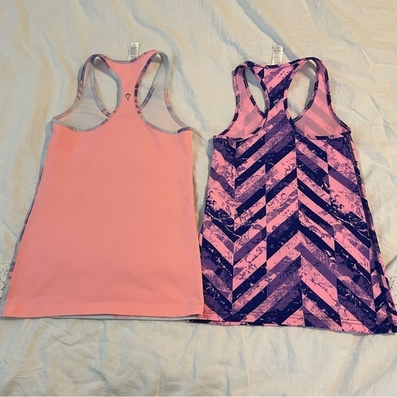 LOT Ivivva Lululemon Girls 8/10/12 Pink Purple Racerback Tanks Zella Top Large - Picture 3 of 8